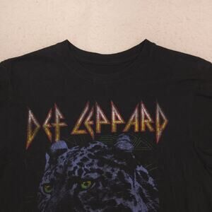 Def Leppard Band Graphic Crew Neck T Shirt Adult Mens Size Medium M Black